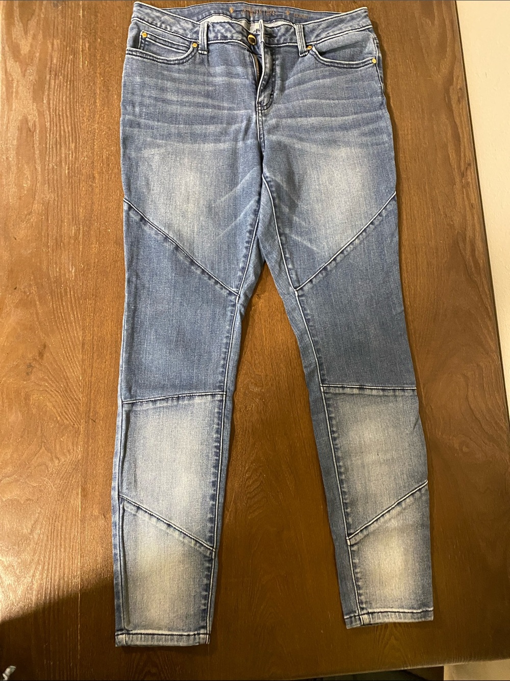 Jennifer Lopez Light Blue Skinny Moto Jeans